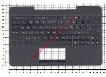 Клавиатура (топ-панель) для ноутбука Asus T100 T100TA черная с серым топкейсом