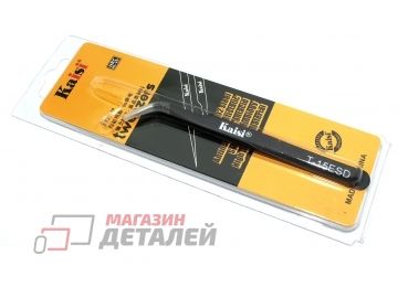 Пинцет Kaisi T-15 ESD изогнутый, электростатический