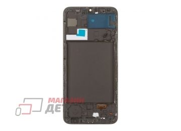 Дисплей (экран) в сборе с тачскрином для Samsung Galaxy A30S SM-A307 черный с рамкой (Incell)
