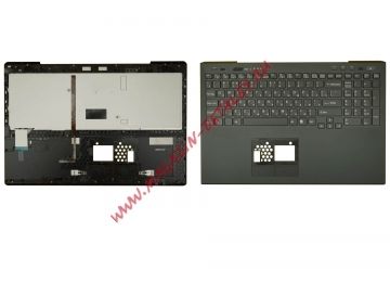 Клавиатура (топ-панель) для ноутбука Sony Vaio VPC-SE черная с черным топкейсом