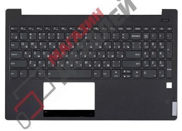 Клавиатура (топ-панель) для ноутбука Lenovo IdeaPad Yoga S740-15IRH черная с черным топкейсом, с подсветкой