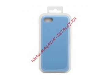 Силиконовый чехол для iPhone 8/7 Silicone Case (голубой, блистер) 53