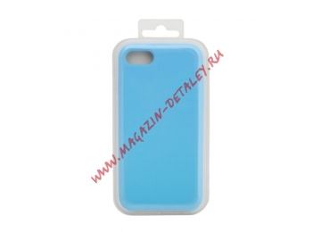 Силиконовый чехол для iPhone 8/7 Silicone Case (небесно-голубой, блистер) 16