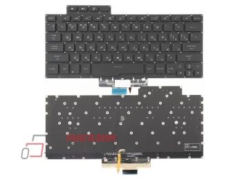 Клавиатура для ноутбука Asus Rog Zephyrus G14 GA401 черная с подсветкой