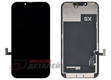 Дисплей (экран) в сборе с тачскрином для iPhone 13 черный (с возможностью переноса IC) (Hard Oled) (GX)