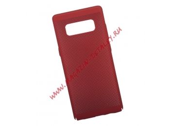 Защитная крышка для Samsung Note 8 "LP" Сетка Soft Touch (красная) европакет