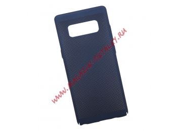 Защитная крышка для Samsung Note 8 "LP" Сетка Soft Touch (темно синяя) европакет