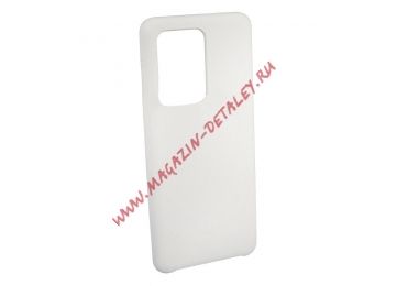 Силиконовый чехол для Samsung Galaxy S20 Ultra "Silicone Cover" (белый)