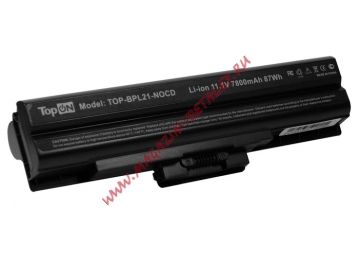 Аккумулятор TopON TOP-BPL21H-NOCD (совместимый с VGP-BPL13, VGP-BPL21) для ноутбука Sony Vaio VGN-AW 11.1V 7800mAh черный
