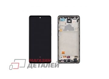 Дисплей (экран) в сборе с тачскрином для Samsung Galaxy A72 SM-A725F черный с рамкой (Premium SC LCD)