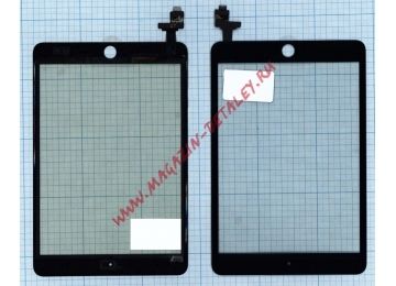 Сенсорное стекло (тачскрин) для Apple Ipad mini 3 (retina) + IC черное AAA+