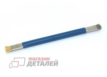 Щетка антистатическая с двумя головками (синяя)
