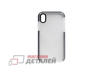 Чехол силиконовый с цветной рамкой для iPhone XR черный
