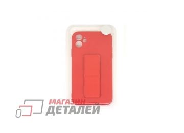 Чехол с металлической пластиной для iPhone 11 красный