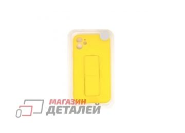 Чехол с металлической пластиной для iPhone 11 желтый