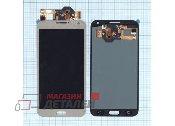 Дисплей (экран) в сборе с тачскрином для Samsung Galaxy E7 SM-E700 золотистый (OLED)