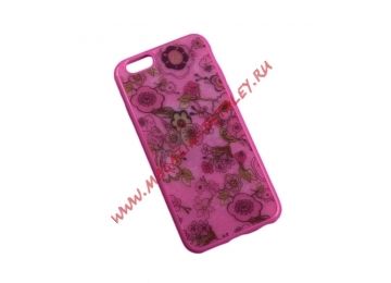 Защитная крышка Павлопосадский платок на розовом для iPhone 6, 6s коробка