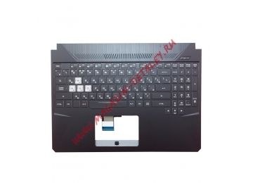 Клавиатура (топ-панель) для ноутбука Asus FX505DT-1A черная c черным топкейсом