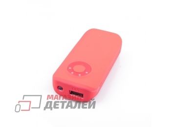 Универсальный внешний аккумулятор MICHL Li-ion 1 USB выход 1А, 5600 мАч, розовый
