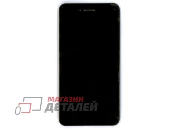 Дисплей (экран) в сборе с тачскрином для Asus PadFone Infinity 3 A80 черный с рамкой (Premium SC LCD)