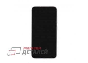 Дисплей (экран) в сборе с тачскрином для Samsung Galaxy S23 5G 2023 SM-S911B GH82-30480B ServicePack бежевый с рамкой