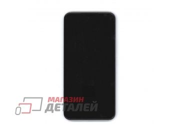 Дисплей (экран) в сборе с тачскрином для Samsung Galaxy S22 SM-S901B  ServicePack GH82-27520A черный с рамкой