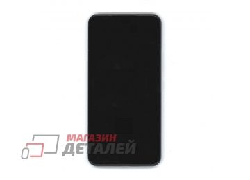 Дисплей (экран) в сборе с тачскрином для Samsung Galaxy S22 SM-S901B GH82-27520С ServicePack зеленый с рамкой