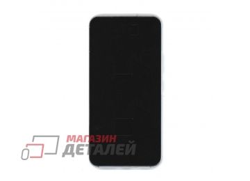 Дисплей (экран) в сборе с тачскрином для Samsung Galaxy S22 SM-S901B GH82-27520B ServicePack белый с рамкой