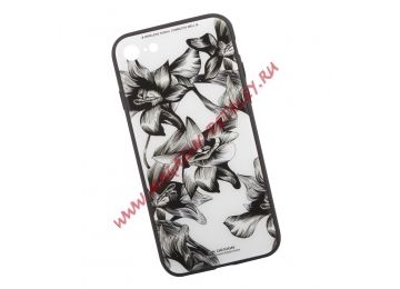 Чехол для Apple iPhone 7 WK Azure Stone Series Glass Protective Case лилии на белом