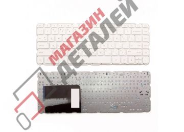 Клавиатура для ноутбука HP SleekBook 14-E, 14-N, 14-F белая без рамки, английские буквы