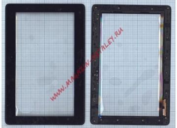 Сенсорное стекло (тачскрин) для Asus T100 с рамкой черное
