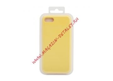Силиконовый чехол для iPhone 8/7 Silicone Case (светло-желтый, блистер) 55