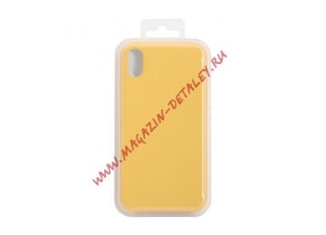 Силиконовый чехол для iPhone Xr  Silicone Case (желтый, блистер) 4