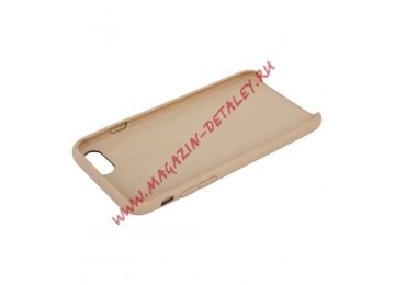 Защитная крышка для iPhone 8/7 Leather Сase кожаная (золотая, коробка)