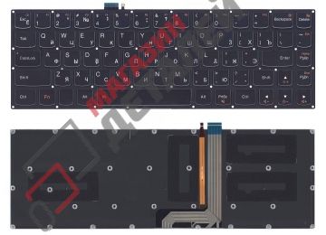 Клавиатура для ноутбука Lenovo Yoga 3 pro 13 черная с подсветкой