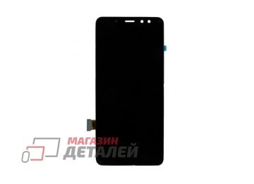Дисплей (экран) в сборе с тачскрином для Samsung Galaxy A8 (2018) SM-A530F черный (TFT-совместимый с регулировкой яркости)