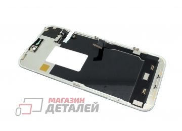 Дисплей (экран) в сборе с тачскрином для iPhone 15 Pro Max черный  (Soft OLED/ Full HD)