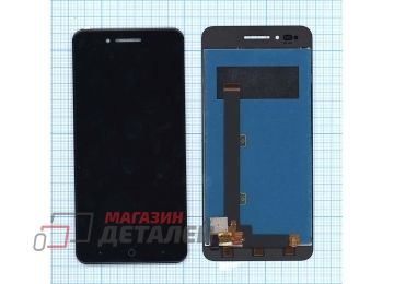 Дисплей (экран) в сборе с тачскрином для ZTE Blade A610 rev 241 черный