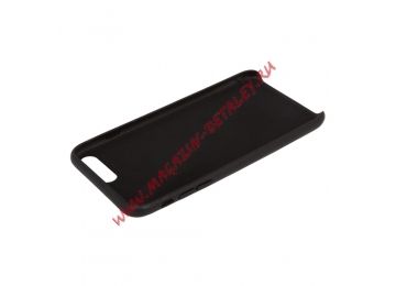 Защитная крышка для iPhone 8 Plus/7 Plus Leather Сase кожаная (черная, коробка)