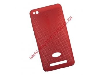 Защитная крышка для Xiaomi Redmi 4A "LP" Сетка Soft Touch (красная, европакет)