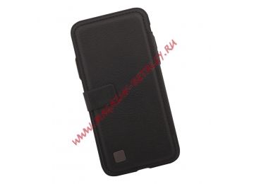 Чехол раскладной для iPhone X "Puloka" Multi-Function Back Clip Wallet Case (кожа/черный, коробка)
