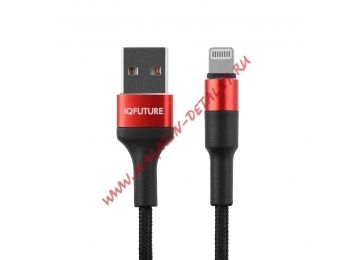 Кабель для зарядки и передачи данных USB - Lightning 1.2м 2A черный IQFuture IQ-UL2A