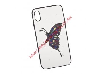 Чехол для iPhone Xs Max WK-Fancy Diamond Series Case "Бабочка" (белый)