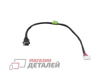 Разъем питания для Asus X752LN, X752LX с кабелем (24 см)