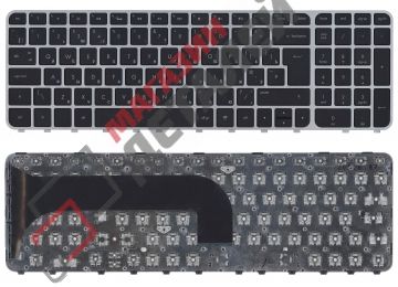 Клавиатура для ноутбука HP Pavilion M6-1000 Envy M6-1100 M6-1200 черная с серой рамкой