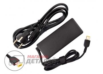 Блок питания VIXION для ноутбука Lenovo 20V 4,5A 90W плоский разъем, черный, с сетевым кабелем