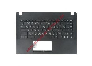 Клавиатура (топ-панель) для ноутбука Asus X451, X451CA черная с черным топкейсом без тачпада