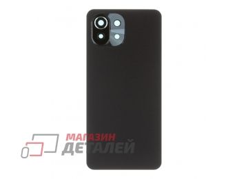 Задняя крышка для Xiaomi Mi 11 Lite, Mi 11 Lite 5G, 11 Lite 5G NE со стеклом камеры (черный)