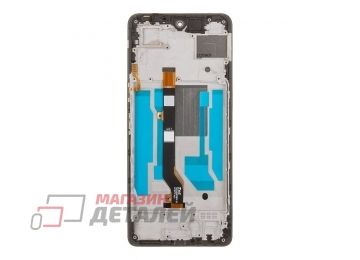 Дисплей (экран) в сборе с тачскрином для Tecno Pova 5 Pro 5G черный с рамкой