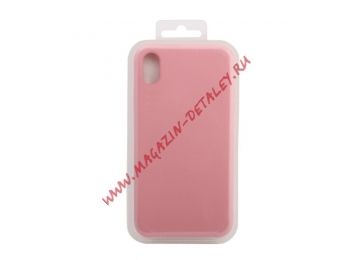 Силиконовый чехол для iPhone Xr  Silicone Case (розовый, блистер) 12